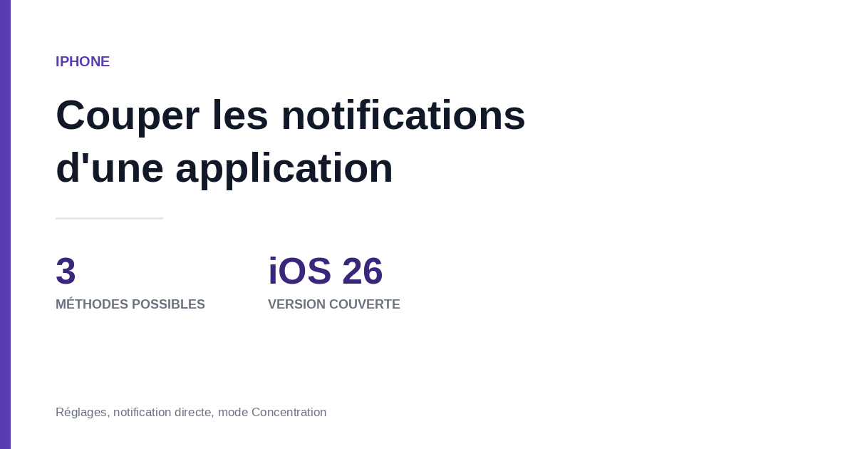 Couper les notifications d&rsquo;une application sur iPhone : le guide