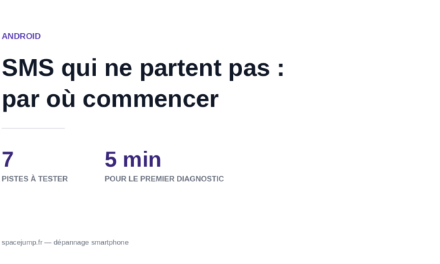 SMS qui ne passent pas sur Android : causes et solutions